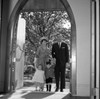 Family with daughter and son entering church Poster Print - Item # VARSAL255420805