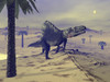 Arizonasaurus dinosaur walking in the desert amongst bjuvia trees Poster Print - Item # VARPSTEDV600235P