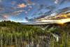 Scenic view of the Kuskulana River Canyon at sunset from the Kuskulana River Bridge on the McCarthy Road in Wrangell-St. Elias National Park and Preserve, Southcentral Alaska, Spring, HDR PosterPrint - Item # VARDPI12274768
