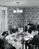 High angle view of a family praying at a dining table on Thanksgiving Day Poster Print - Item # VARSAL25539893