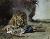 Lion Rending Apart a Corpse     Eugene Delacroix   Private Collection  Zurich  Poster Print - Item # VARSAL1158945