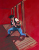 Cowboy shooting pistol on roof Poster Print - Item # VARSAL902136169