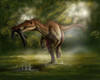 A Baryonyx dinosaur catches a fish out of water in the Cretaceous Period Poster Print - Item # VARPSTYPR600012P