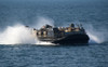 Arabian Gulf, February 7, 2012 - A landing craft air cushion approaches the well deck of the amphibious transport dock ship USS New Orleans. Poster Print - Item # VARPSTSTK105222M