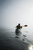 A Sea Kayaker Paddles Into Thick Fog On On A Calm Morning In Southeast Alaska's Stephens Passage. Mr_ Ed Emswiler, Id#12172012A PosterPrint - Item # VARDPI2332222