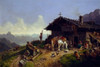 Mountain Cabin by Heinrich Burkel   painted image   Poster Print - Item # VARSAL900143315