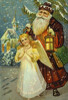 Santa with Angel    Nostalgia Cards Poster Print - Item # VARSAL9801167