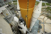 July 7, 2011 - The space shuttle Atlantis is revealed as the rotating service structure is rolled back at launch pad 39a at the NASA Kennedy Space Center in Cape Canaveral, Florida. Poster Print - Item # VARPSTSTK203683S