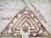 Architectural ground  by Michelangelo Buonarroti  pen and ink  1475-1564  Italy  Florence  Galleria degli Uffizi Poster Print - Item # VARSAL3810412496