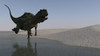 Yangchuanosaurus running along the shore Poster Print - Item # VARPSTKVA600429P