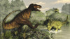 Tyrannosaurus rex fighting against Styracosaurus dinosaurs Poster Print - Item # VARPSTEDV600303P