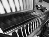 High angle view of a baby lying near a staircase Poster Print - Item # VARSAL25544583