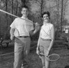 Young woman and young man playing badminton Poster Print - Item # VARSAL255420783