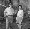 Young woman and young man playing badminton Poster Print - Item # VARSAL255420783