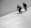 Young couple skiing down the slope Poster Print - Item # VARSAL25515249