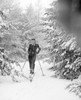 Teenage girl skiing in forest Poster Print - Item # VARSAL255424507