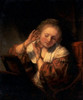 Young Woman Trying on Earrings  Rembrandt Harmensz van Rijn  Hermitage Museum  St. Petersburg  Russia Poster Print - Item # VARSAL261380