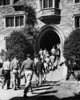 Group of people walking towards a university building  Holder Hall  Princeton University  Princeton  New Jersey  USA Poster Print - Item # VARSAL25518304