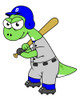 Illustration of a Brontosaurus baseball player Poster Print - Item # VARPSTSTK600006P