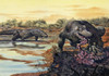 Megalania eating his prey, Pleistocene Epoch, Australia Poster Print - Item # VARPSTMRH600011P