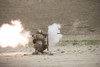 U.S. Marines fire a high-explosive fragmentation round from the RPG-7 rocket-propelled grenade launcher in a wadi near Kunduz, Afghanistan Poster Print - Item # VARPSTTMO100304M