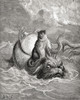 The Monkey And The Dolphin After A Work By Gustave Dore For A La Fontaine Fable. From Life And Reminiscences Of Gustave Dore, Published 1885. PosterPrint - Item # VARDPI1958130
