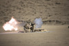 U.S. Navy EOD soldier fires a HE fragmentation round from the RPG-7 rocket-propelled grenade launcher in a wadi near Kunduz, Afghanistan Poster Print - Item # VARPSTTMO100405M