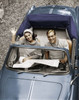 High angle view of a young couple sitting in a convertible car Poster Print - Item # VARSAL2552989A