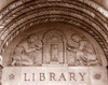 Detail of carvings on the wall of Powell Library  University of California  Los Angeles  California  USA Poster Print by Panoramic Images (36 x 29) - Item # PPI146676