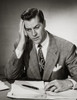 Businessman holding his head Poster Print - Item # VARSAL2553114