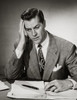 Businessman holding his head Poster Print - Item # VARSAL2553114