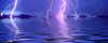Lightning over the sea Poster Print by Panoramic Images (30 x 12) - Item # PPI91469