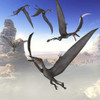 A group of Dorygnathus predatory reptiles fly above a Jurassic landscape of Europe Poster Print - Item # VARPSTCFR200518P