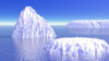 Three icebergs in ocean by daylight Poster Print - Item # VARPSTEDV200027S