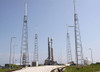 The Atlas V/Centaur rocket at the launch complex Poster Print - Item # VARPSTSTK202761S