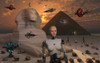 Artist's concept of the pyramids and sphinx being built by an advanced alien race who used robots and other machines to aid in their construction Poster Print - Item # VARPSTMAS100198S