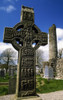 Monasterboice, Co Louth, Ireland; High Cross With Round Tower In The Distance PosterPrint - Item # VARDPI1807501