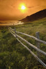 Fence And Sunset, Gooseberry Cove, Avalon Peninsula, Newfoundland PosterPrint - Item # VARDPI2028160