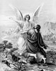 Jacob Wrestles with the Angel by W. Ebbinghaus  19th Century Poster Print - Item # VARSAL99587138