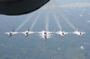 The U.S. Air Force Thunderbird demonstration squadron in formation Poster Print - Item # VARPSTSTK104778M