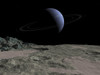 Illustration of the gas giant Neptune as seen from the surface of its moon Triton Poster Print - Item # VARPSTWMY100080S
