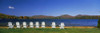 Adirondack chairs at lakeside, Blue Mountain Lake, Adirondack Mountains, New York State, USA Poster Print - Item # VARPPI27402