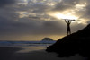 A Surfer On Muriwai Beach New Zealand PosterPrint - Item # VARDPI1829393