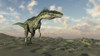 Monolophosaurus walking across desert terrain Poster Print - Item # VARPSTKVA600546P