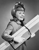 Girl holding a box and smiling Poster Print - Item # VARSAL2553251