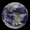 Satellite view of full Earth showing a powerful winter storm Poster Print - Item # VARPSTSTK204366S