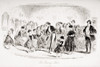 The Dancing School. Illustration By Phiz (Hablot Knight Browne) 1815-1882. From The Book Bleak House By Charles Dickens. Published London 1853. PosterPrint - Item # VARDPI1860117
