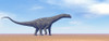 Large Argentinosaurus dinosaur walking in the desert by daylight Poster Print - Item # VARPSTEDV600014P