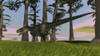 Monolophosaurus running across a grassy field Poster Print - Item # VARPSTKVA600539P