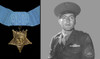 Digitally restored vector portrait of Sergeant John Basilone and the Medal of Honor Poster Print - Item # VARPSTJPA100084M